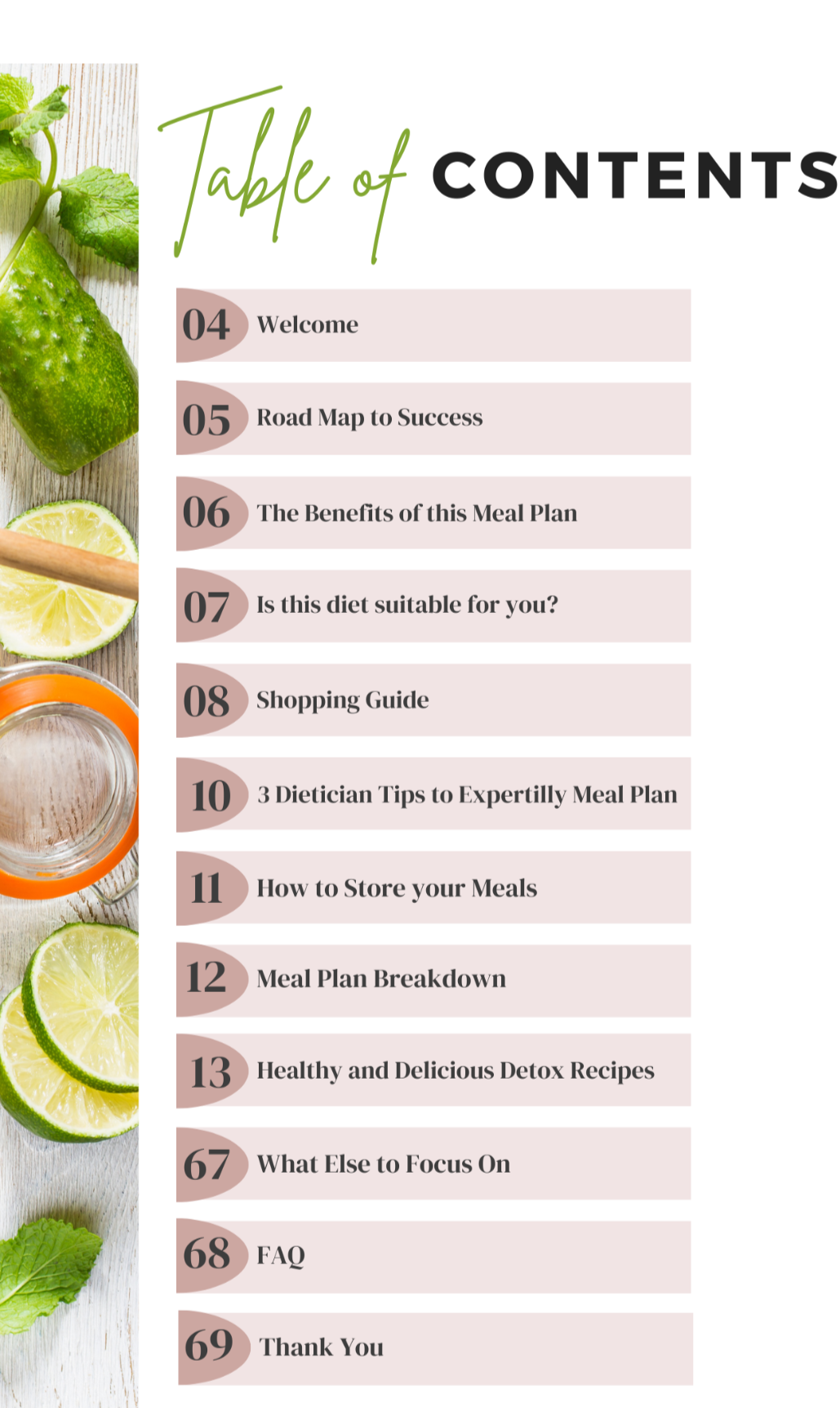 Glow & Go: The 4 week Detox Meal Plan